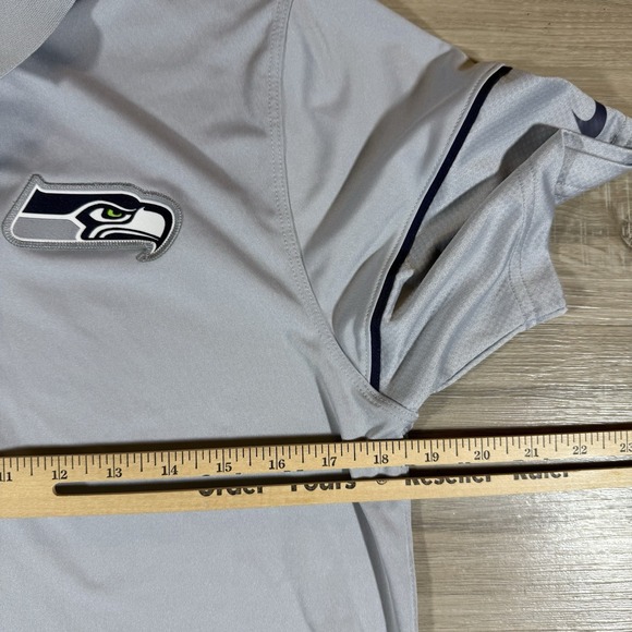 Seattle Seahawks Nike Shirt Men S Gray NFL Training Polo Performance Dri Fit - Picture 4 of 5